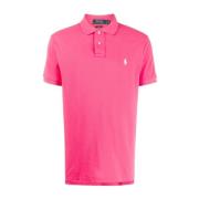 Pink Broderet Logo Polo Skjorte