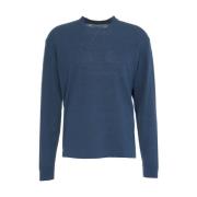 Blå Strikvarer Crew Neck Sweater