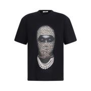 Leopard Mask Grafisk Bomuld T-Shirt