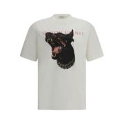 Doberman Print Crew Neck T-Shirt