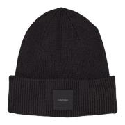 Bomuld Cashmere Ribstrikket Beanie