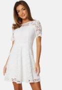 Bubbleroom Occasion Crochet Lace short dress White 36