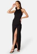 BUBBLEROOM Prissa Halterneck Gown Black 3XL
