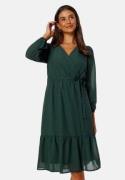 Happy Holly Linn midi Long Sleeve Dress Dark green / Dotted 36/38