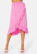 VILA Vero HW Flounce Skirt Fuchsia Pink 36