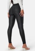 Happy Holly High Waist Push-Up Coated Treggings Black 36S