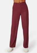 BUBBLEROOM High Waist Regular Suit Trousers Dark red 34