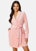 BUBBLEROOM Vania velour robe Dusty pink M