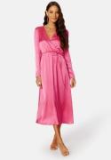 Bubbleroom Occasion Rae Satin Dress Pink 4XL