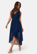 Bubbleroom Occasion High-Low Chiffon Dress Navy 42