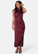 VILA Ellie S/L Midi Wrinkle Dress Burgundy 40