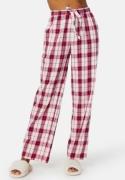 BUBBLEROOM Naya Flannel Pants Dark red / Checked 36