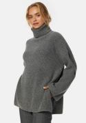 SELECTED FEMME Mary LS Long Knit Roll Neck Light Grey Melange S