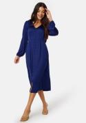 Happy Holly Gwen Satin Dress Blue 44/46