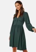 BUBBLEROOM Structure Button Short Dress Dark green L