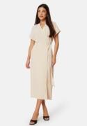 BUBBLEROOM Matilde Wrap Dress Light beige XL