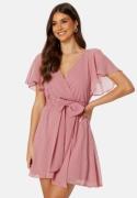 Goddiva Flutter Skater Dress Old rose XXL (UK18)