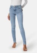 Pieces Pcdana Mid Waist Skinny Jeans Light Blue Denim L/32