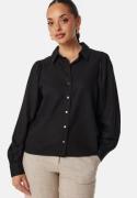 ONLY Onlcaro Linen Puff Shirt Black S