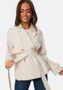 BUBBLEROOM Thelma Linen Trenchcoat Light beige L