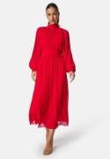 Bubbleroom Occasion Structured Bow Midi Dress Red 44