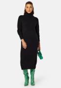 VILA Rill Roll Neck L/S Midi Dress Black S