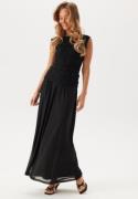 BUBBLEROOM Mesh Wide Maxi Skirt Black XS