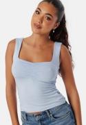 BUBBLEROOM Sweetheart Neckline Tank Top Light blue S