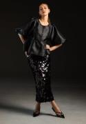 Bubbleroom Occasion Sequin Ankle Skirt Black 36