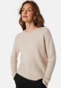 SELECTED FEMME Slflulu LS Knit O-Neck Birch Detail:MELANGE XL