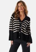 Object Collectors Item Objester L/S Cardigan Black Stripes:Sandshell L