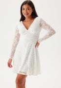 Bubbleroom Occasion Long Sleeve Lace Dress White XXS