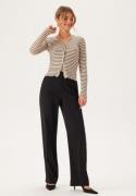 Pieces Pciris Cardigan  Birch Stripes:Black XL