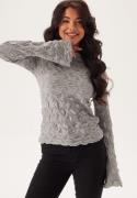 BUBBLEROOM Structure Long Sleeve Top Light grey XS