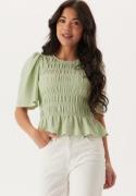 Happy Holly Butterfly Sleeve Smock Top Dusty green 44/46