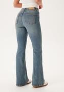 BUBBLEROOM High Flare Superstretch Jeans Blå sliten (Blue worn) 40