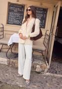 Happy Holly High Waist Wide Suit Pants Cream 46