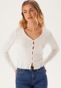 BUBBLEROOM Pointelle Cardigan Top White S