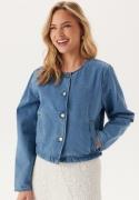 VILA Vireba L/S O-NECK DENIM JACKET Light Blue Denim 40