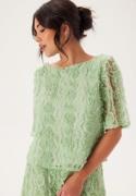 BUBBLEROOM 3D Flower Short Sleeve Blouse Dusty green M