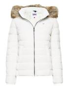 Tjw Basic Hooded Down Jacket Foret Jakke White Tommy Jeans