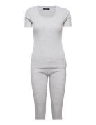 Decoy Rib Pj Set Pyjamas Nattøj Grey Decoy