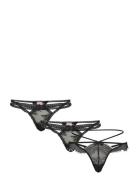 3-Pack Irina String T G-streng Undertøj Black Hunkemöller