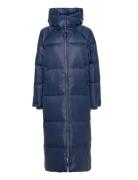 Dinamw Luna Long Down Jacket Foret Jakke Blue My Essential Wardrobe