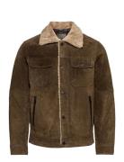 Sam Shearling Jean Jacket Læderjakke Skindjakke Green Jofama