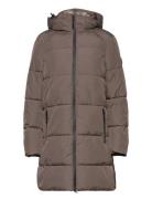 Caroline Puffer Coat Foret Jakke Brown Jofama