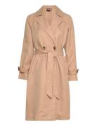 Vmlou Long Trenchcoat Trenchcoat Frakke Beige Vero Moda