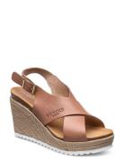 Olivia Espadrillos Med Hæl Sandal Brown SWEEKS