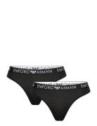 Ladies Knitted Bi-Pa G-streng Undertøj Black Emporio Armani