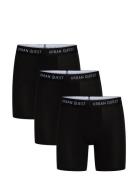 3-Pack Men Bamboo Long Leg Tights Boxershorts Black URBAN QUEST